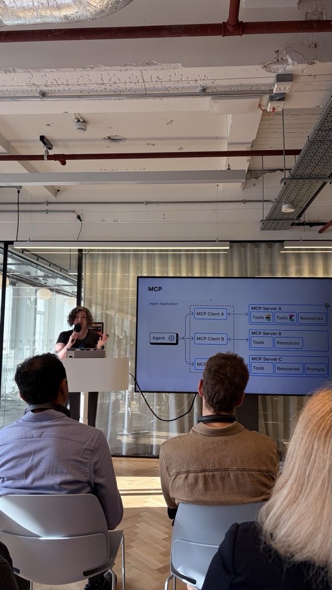 Carly Richmond presenting at the Building with MCP event
